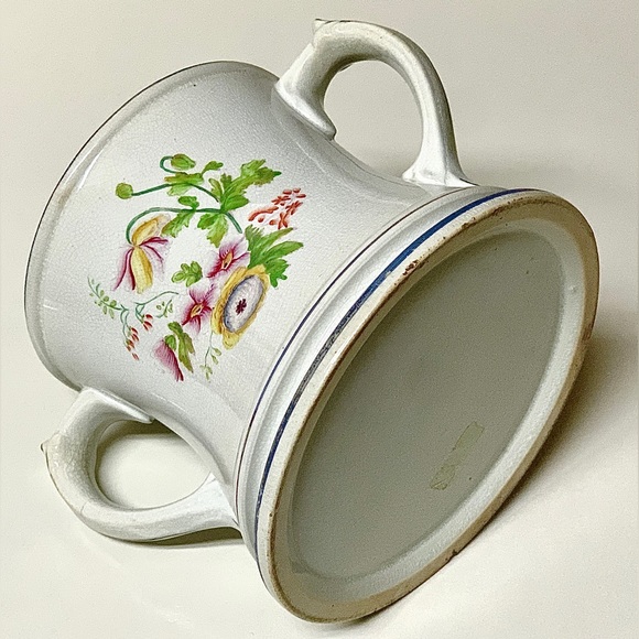 Vintage c. 1790 English Antique Pearlware Three Frog Mug Loving Cup - Picture 11 of 16